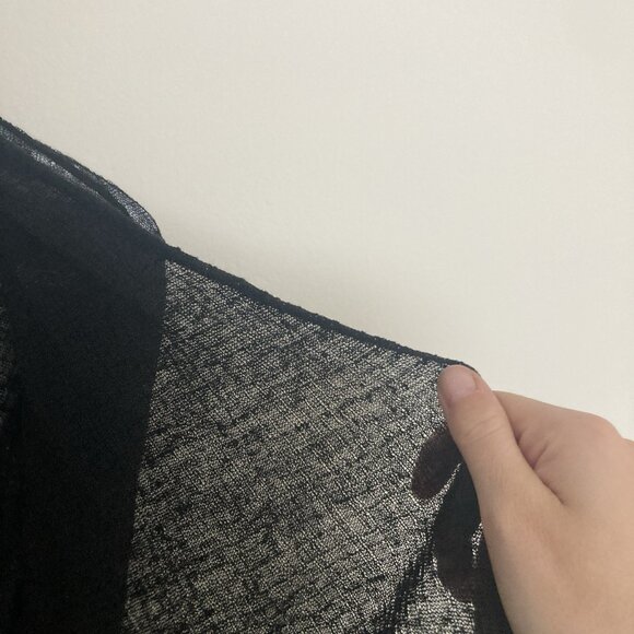 Eileen Fisher Hemp Blend Black Cardigan Bolero Size M - Picture 3 of 7